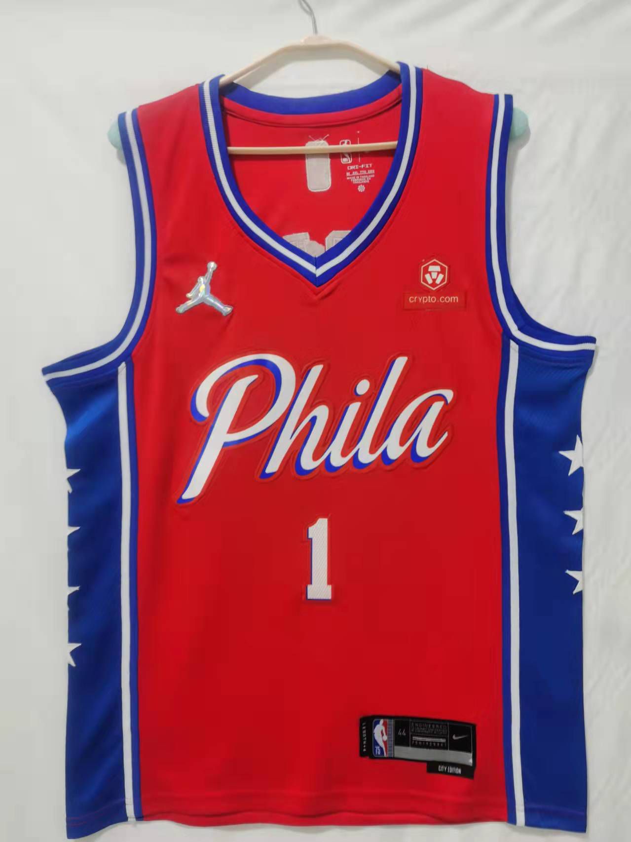 Men Philadelphia 76ers #1 Harden Red Game 2022 NBA Jerseys->cincinnati bengals->NFL Jersey